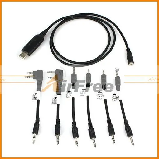 6 в 1 USB программирующий кабель адаптер для Motorola ICOM BAOFENG PUXING KENWOOD YAESU Radio|yaesu radio|motorola