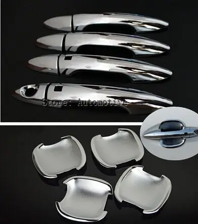 

Для KIA K2 Sedan 2011 2012 2013 2014 2015 новая хромированная накладка на дверную ручку автомобиля + отделка чашки с умными кнопками доступа