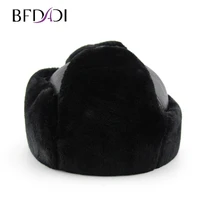 bfdadi 2021 winter new arrival bomber hats warm thickened ear flaps cap for men big size russian faux fur hat good quality