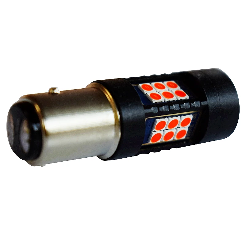 100 шт. 1157 BAY15D P21/5 Вт 1200Lm 27 SMD 3030 светодиодный Автомобильная задняя лампа стояночные
