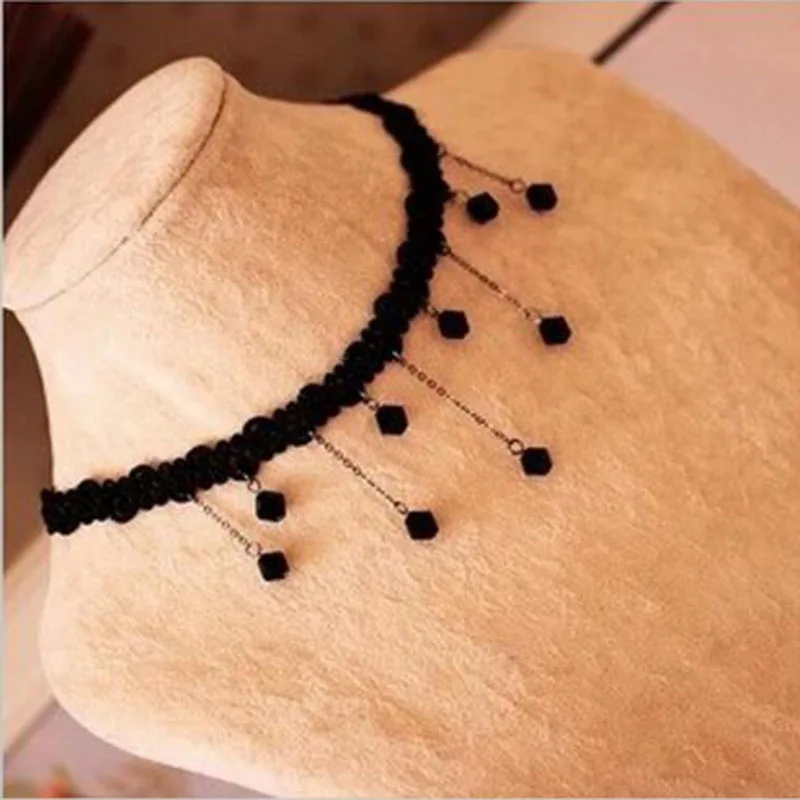 Свадебное Кружевное колье-чокер Gland De Tatouage колье Noir Dentelle колье винтажные женские украшения De Mariage - Окраска металла: C371