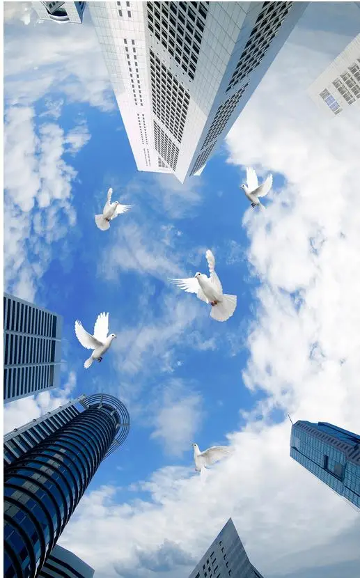 ПВХ обои для пола на заказ с 3D рисунком самоклеящиеся 3d напольные покрытия