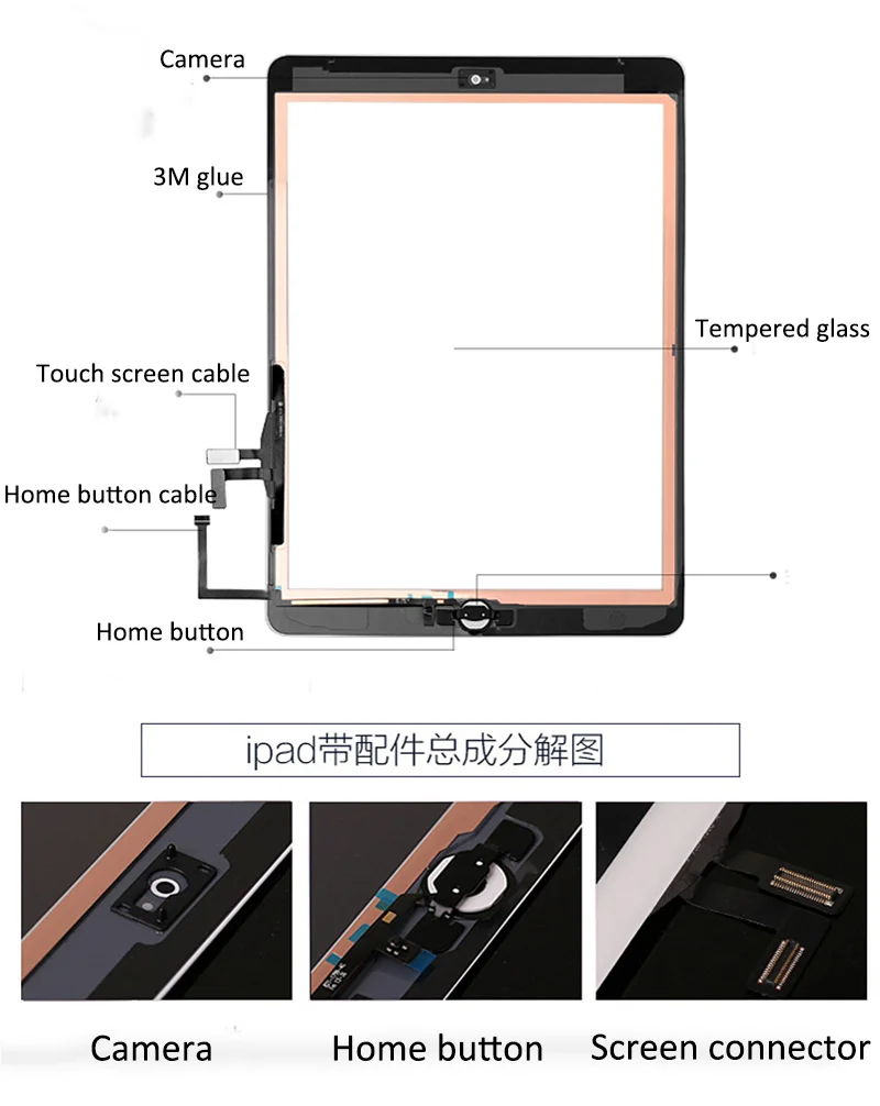 BFOLLOW сенсорный экран для iPad Air 1 панель в сборе с кнопкой Home для iPad 5 бесплатные инструменты для фиксации A1474 A1475 A1476 Замена