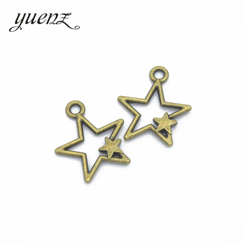 YuenZ 10pcs Charms star 26*22mm Tibetan Silver Plated Pendants Antique Jewelry Making DIY Handmade Craft L313 | Украшения и