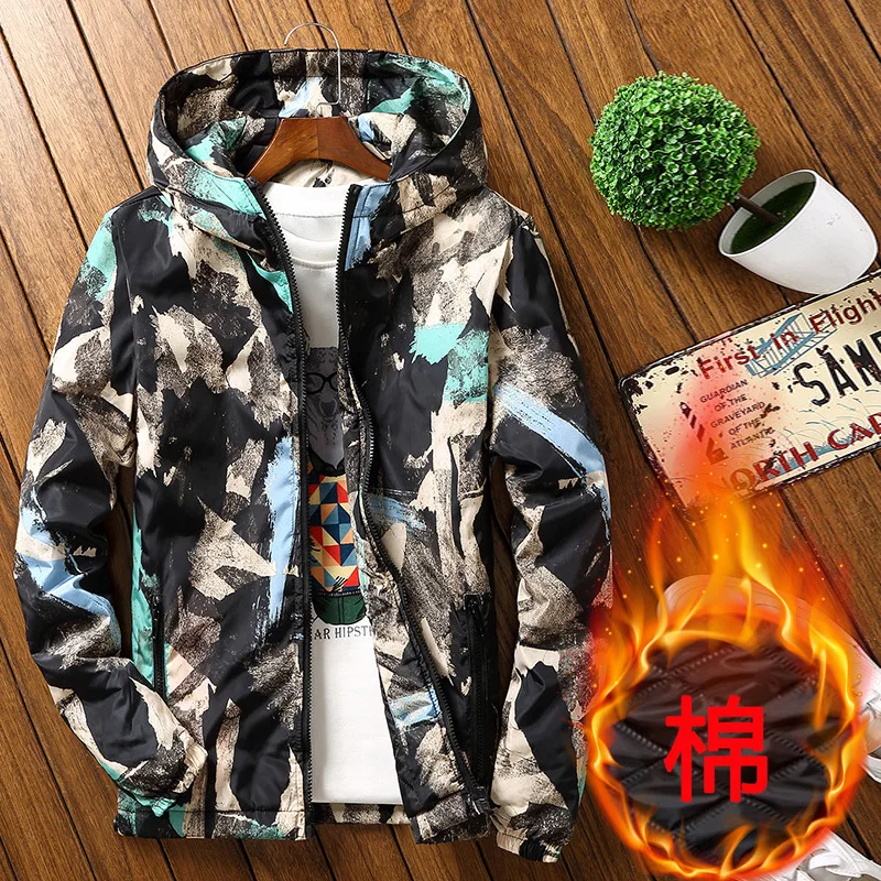 

2019 Winter Jacket Men Warm Cotton Jackets Fashion Mens High Quality Casual Thick Hooded Wadded Down Jacket Oversized