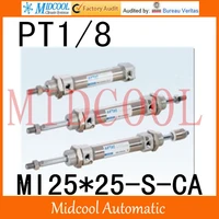 mi series iso6432 stainless steel mini cylinder mi2525 s ca bore 25mm port pt18
