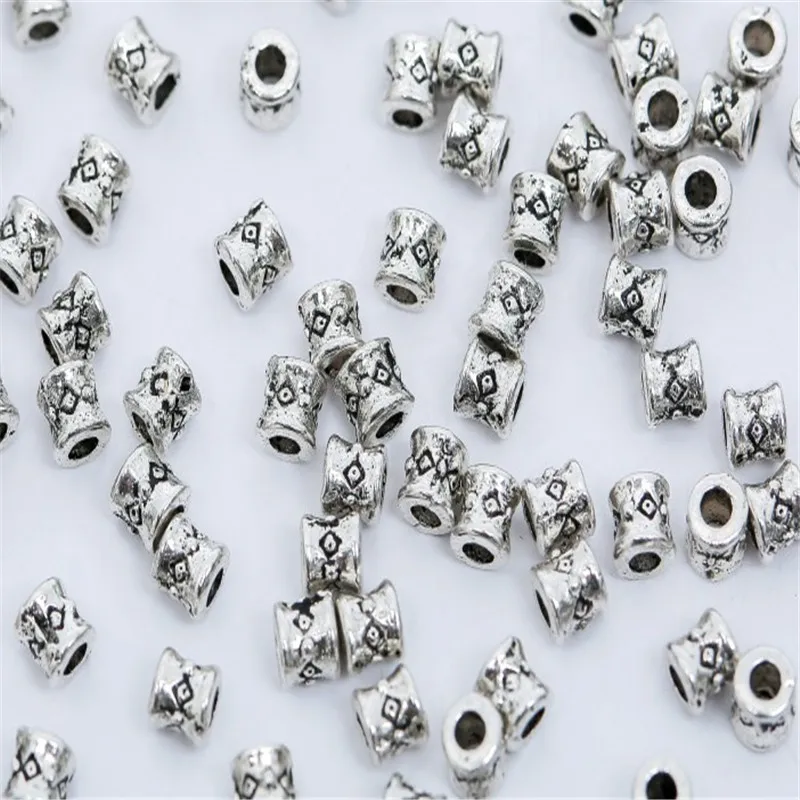 100Pcs-3mm x 4mm 27 стилей тибетская серебряная трубка металлические бусины Spacer Бусины для самостоятельного изготовления украшений трубки Подвески для изготовления ювелирных изделий 20/50/100 шт - Цвет: 100Pcs-3mm x 4mm