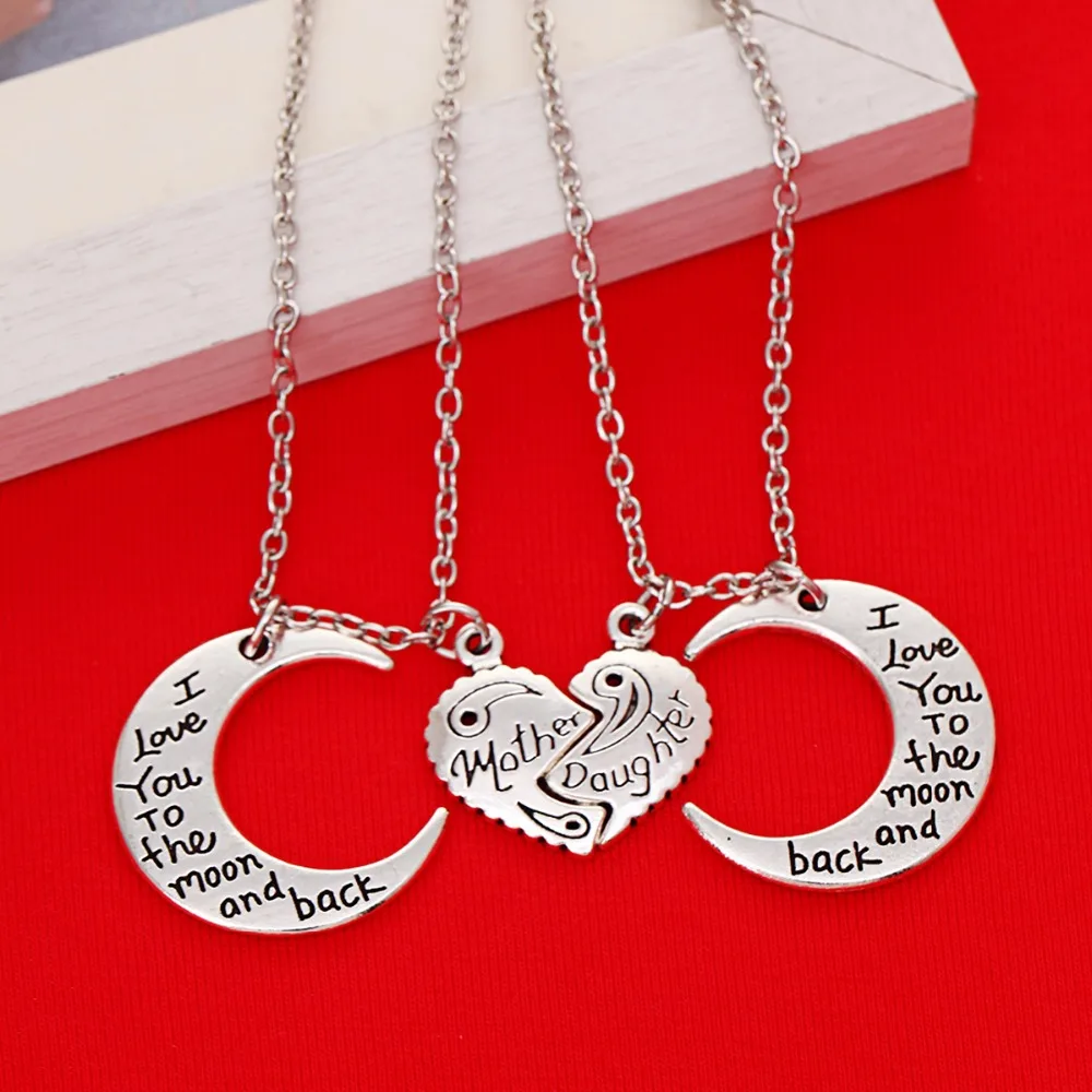 Комплект из 2 предметов с подвеской I Love You to the Moon and Back Cloud ожерелье для матери и