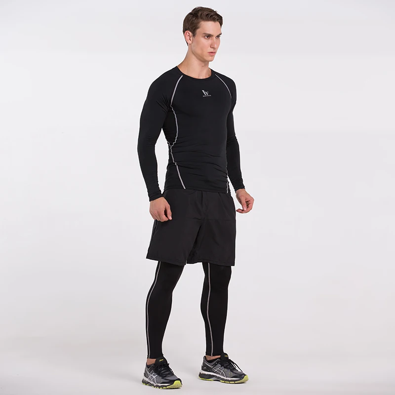Мужские спортивные Средства ухода за кожей Fit костюм для Бег Футбол Basketbal