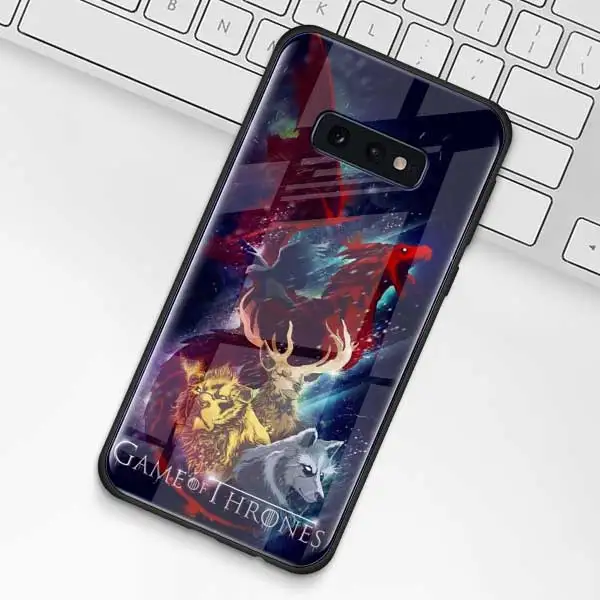 008 Чехол из закаленного стекла для samsung Galaxy S10 S10e S9 S8 S10 Plus Note 9 A50 A30 - Цвет: 008