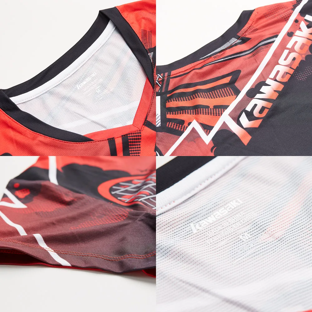 Оригинальная женская спортивная одежда Kawasaki для бадминтона рубашки с V образным