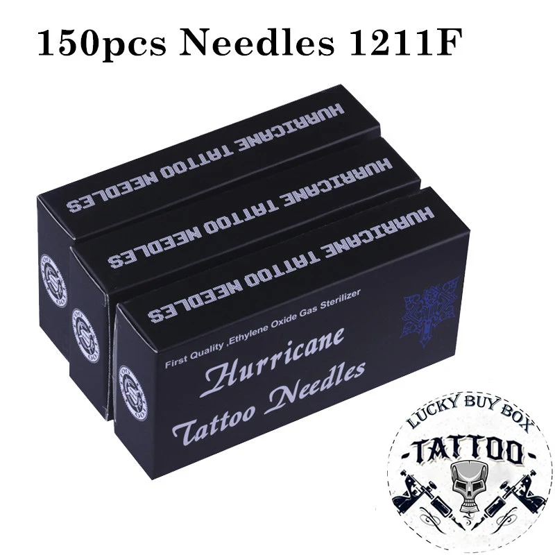 

Sterile Tattoo Needles 150PCS 1211F Disposable Tattoo Needles 304 Medical Stainless Steel Hot Selling