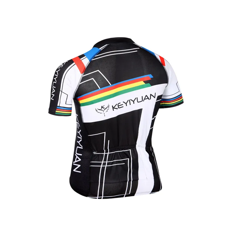 

KEYIYUAN Quick Dry Cycling Jersey Jacket Outdoor Sports Bicycle Bicycle Shirt Short Sleeve Cycling Clothing