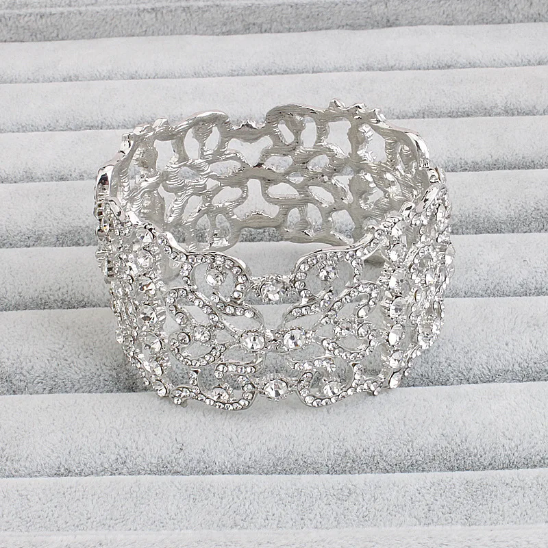 Свадебный браслет SLBRIDAL со стразами с кристаллами свадебный Женские Ювелирные