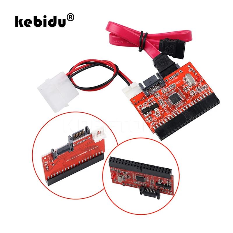 

Kebidu 2 в 1 взаимный 2,5 "40pin IDE для SATA / SATA к IDE конвертер для DVD CD HDD, двунаправленная передача ПК компьютерный адаптер