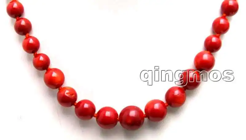 Luxuriant! SALE Big 9-15mm Red Round High Quality natural coral Long 34 &quot neckalce -nec5890 Wholesale/retail Free shipping | Украшения