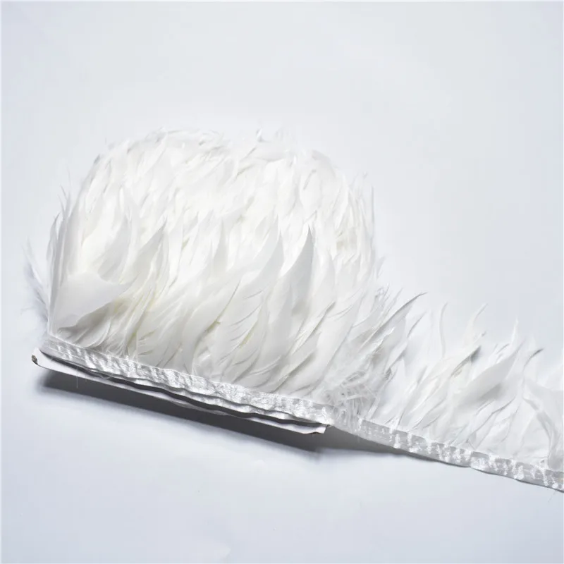 Оптовая продажа белые перья фазана ленточная отделка 5 10 ярдов 15 см рукоделие