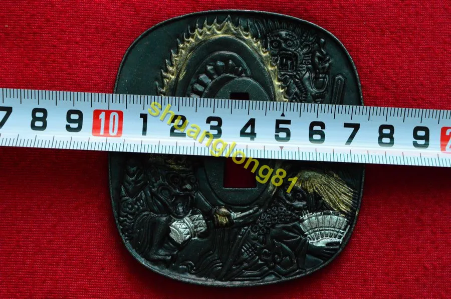 Wonderful Alloy Tsuba Japanese Samurai Katana Sword Guard Wakizashi Nice | Дом и сад