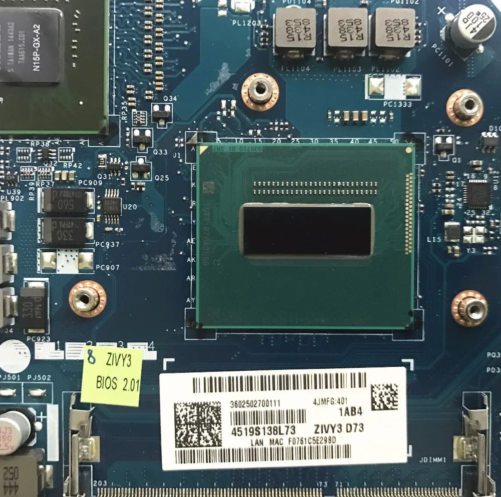 Reboto для Lenovo Y70-70 материнская плата ноутбука 5B20H29194 с i7-4720HQ 2 5 GHz CPU GTX 860M ZIVY2 LA-B111P 100%