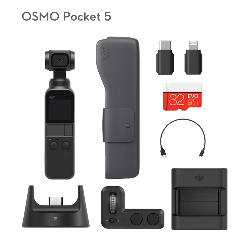 OSMO-Pocket 5 DJI Osmo карман 3-осевая стабилизированная селфи! Успей купить! интеллигентая(ый) съемки и легкий и Портативный 140-min Срок службы батареи - Цвет: OSMO-Pocket 5