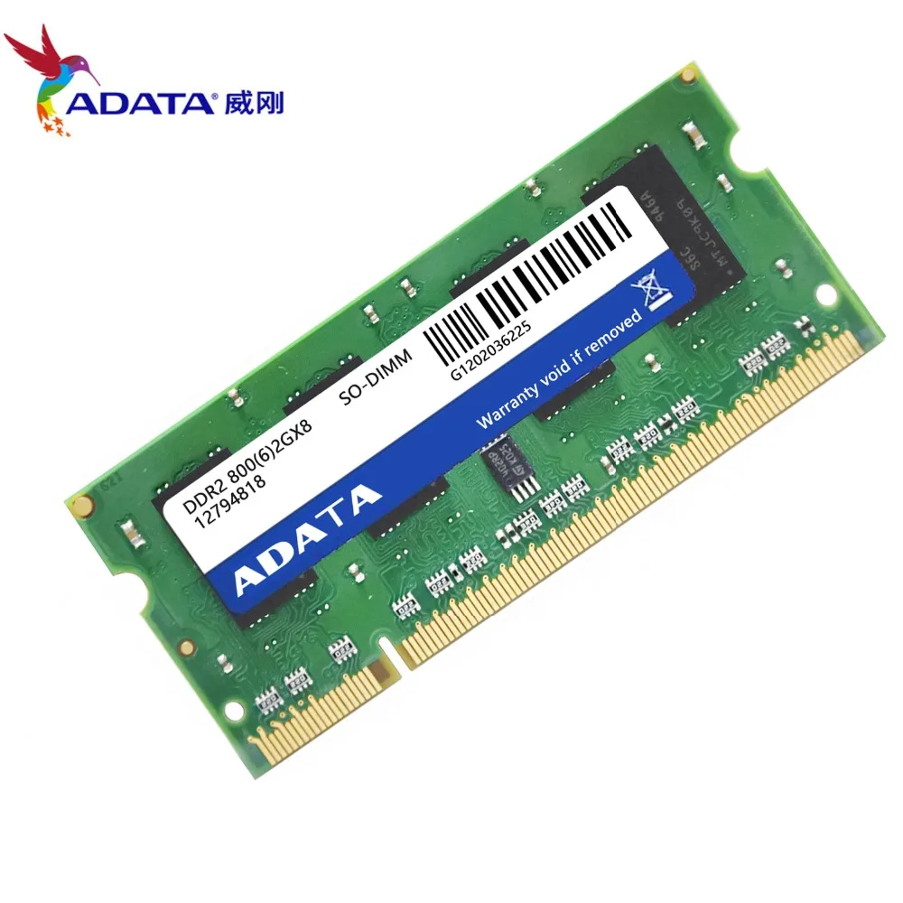 AData DDR2 2GB 800MHz PC2 6400S для intel AMD DDR 2 2G 800 Ноутбук RAM SO DIMM 200 контактный|Оперативная