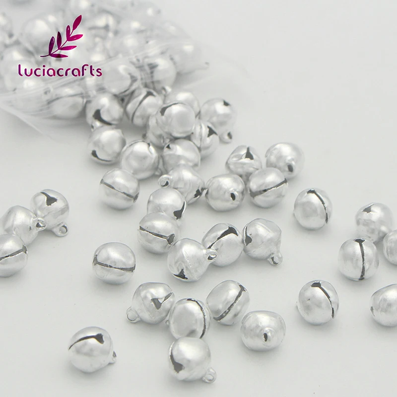 Lucia crafts 72 шт./упак. 10 мм серебряные Висячие маленькие колокольчики Рождественские