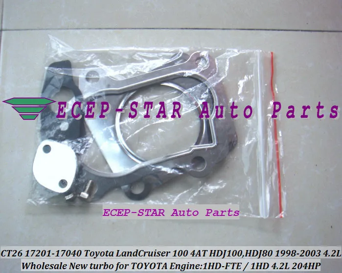 Турбокомпрессор CT26B 17201 17040 для Toyota Coaster HDB50 HDB51 Land Cruiser 100 4AT HDJ100 1HD FTE HDJ80 1998 07 4.2L
