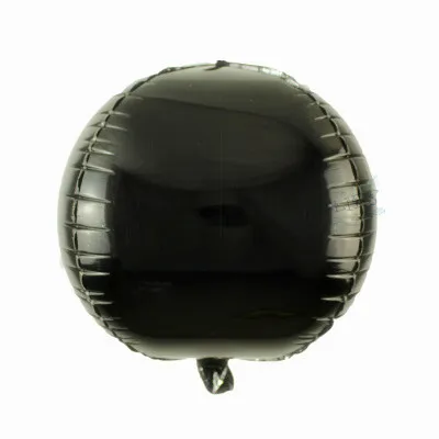 Black 50 шт. Orb Фольга Sphere шар блестящий круглый розовое золото, серебро, золото, черный, фуксия, синий, фиолетовый, уникальный металлический круг Шарики - Цвет: Black
