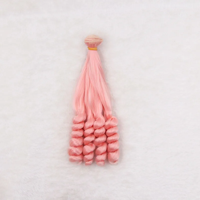 25 см* 100 см кукла парики 4 вьющиеся волосы для 1/3 1/4 1/6 BJD SD Ye Luoli Chole Blyth DIY кукла шиньон Fapai парики аксессуары для кукол - Цвет: 3