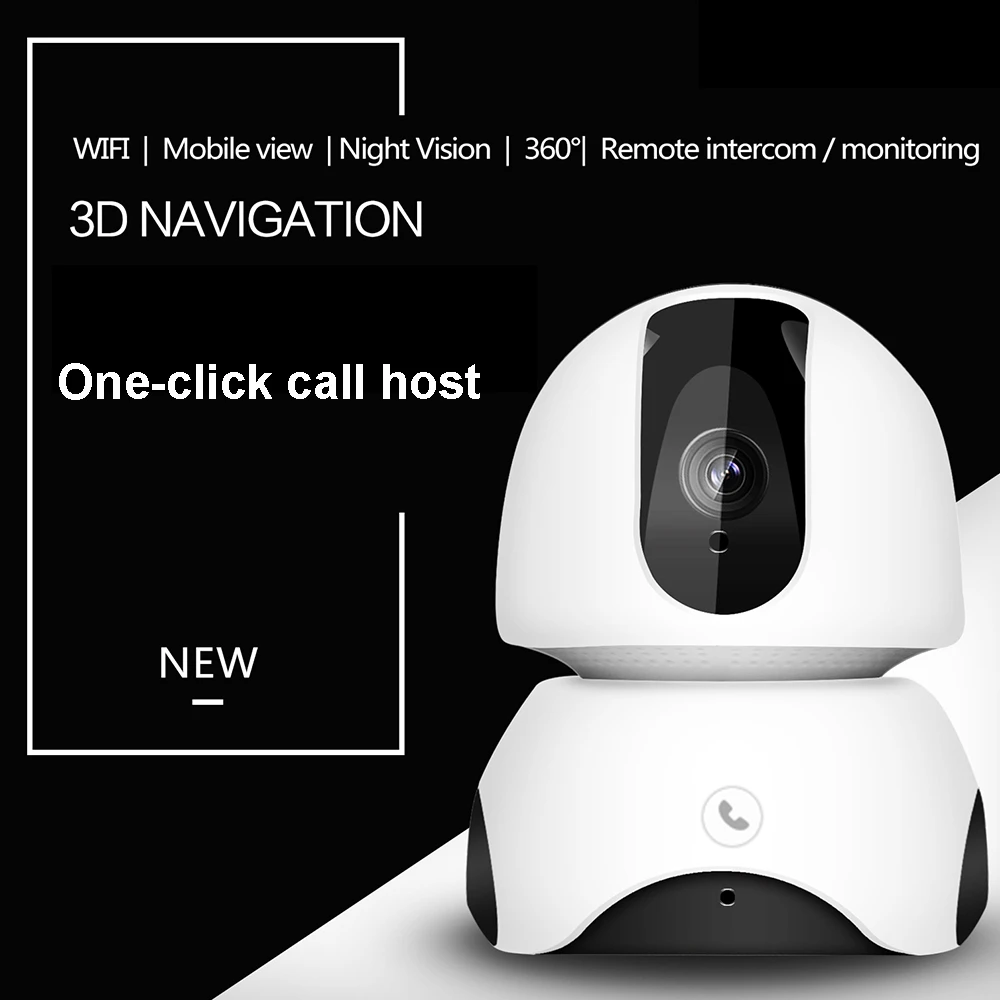 Новая ip-камера, WiFi, с одним касанием, камера безопасности, двухсторонняя, аудио, ИК, ночное Облачное хранилище, мини беспроводная камера наблюдения, домашняя камера