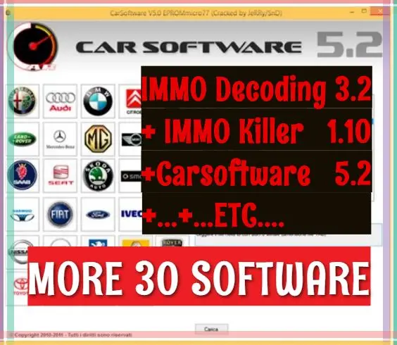 Декодирование IMMO 3 2 + Killer 1 10 Carsoftware 5 и т. д. посылка с программами более 30