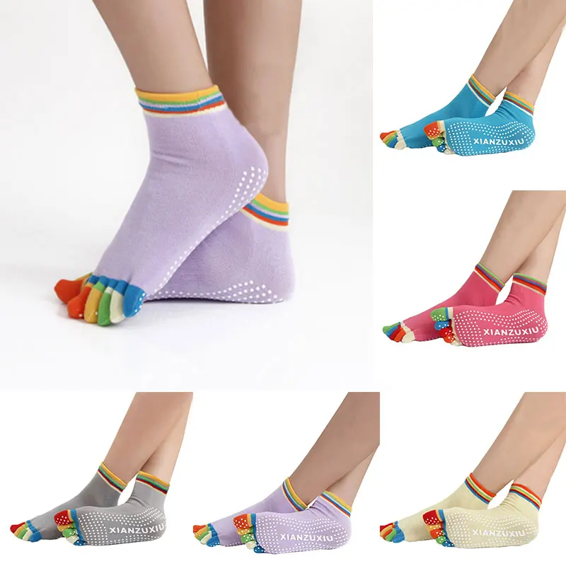 2016 новые дизайнерские носки нескользящие с 5 пальцами хлопковые для массажа