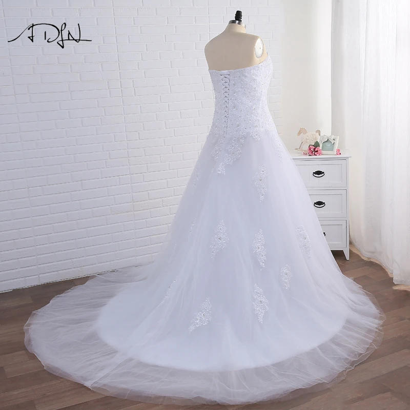 Свадебное платье Русалка ADLN размера плюс белая/слоновая кость милая Тюлевая