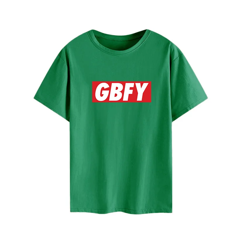 Модная женская футболка большая для полных женщин принт GBFY слова Футболка Топ