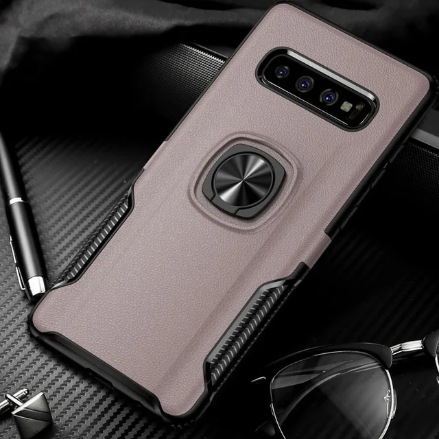 Lamorniea для samsung Galaxy S10 корпус металлический кольцо кузова силиконовый чехол для телефона для samsung Galaxy S10 S8 S9 плюс S10E Примечание 8 9 - Цвет: Rose Gold