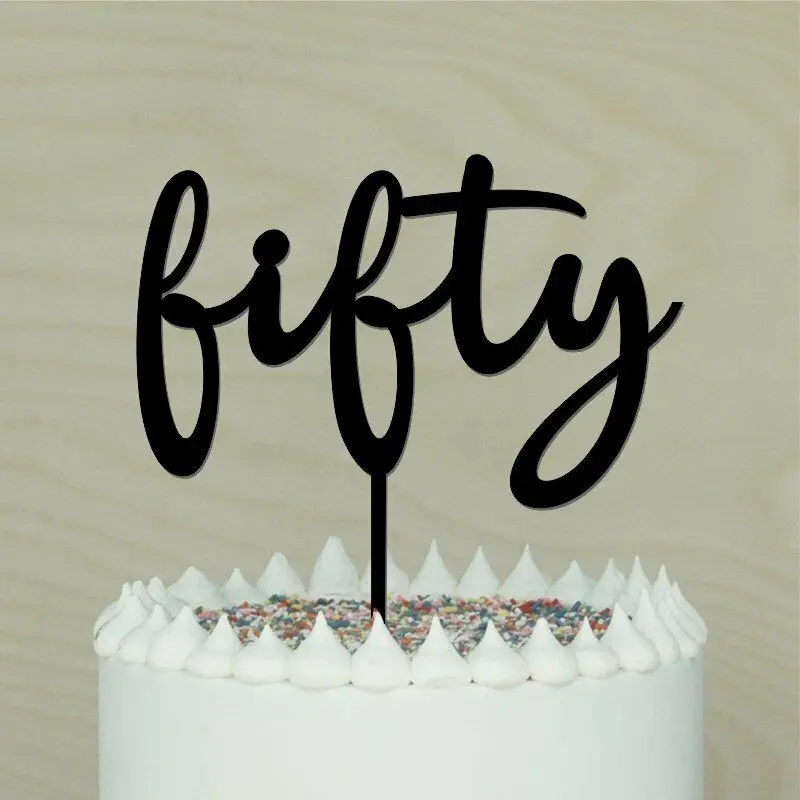 50 дней рождения торт Топпер день forBirthday вечерние Декор с бесплатной
