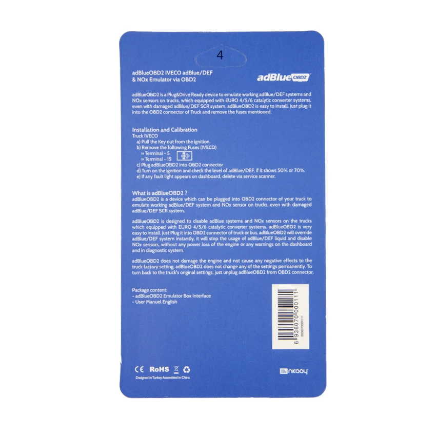 OBD2 сканер сверхмощный дизельный инструмент сканирования для IVECO Adblue Эмулятор
