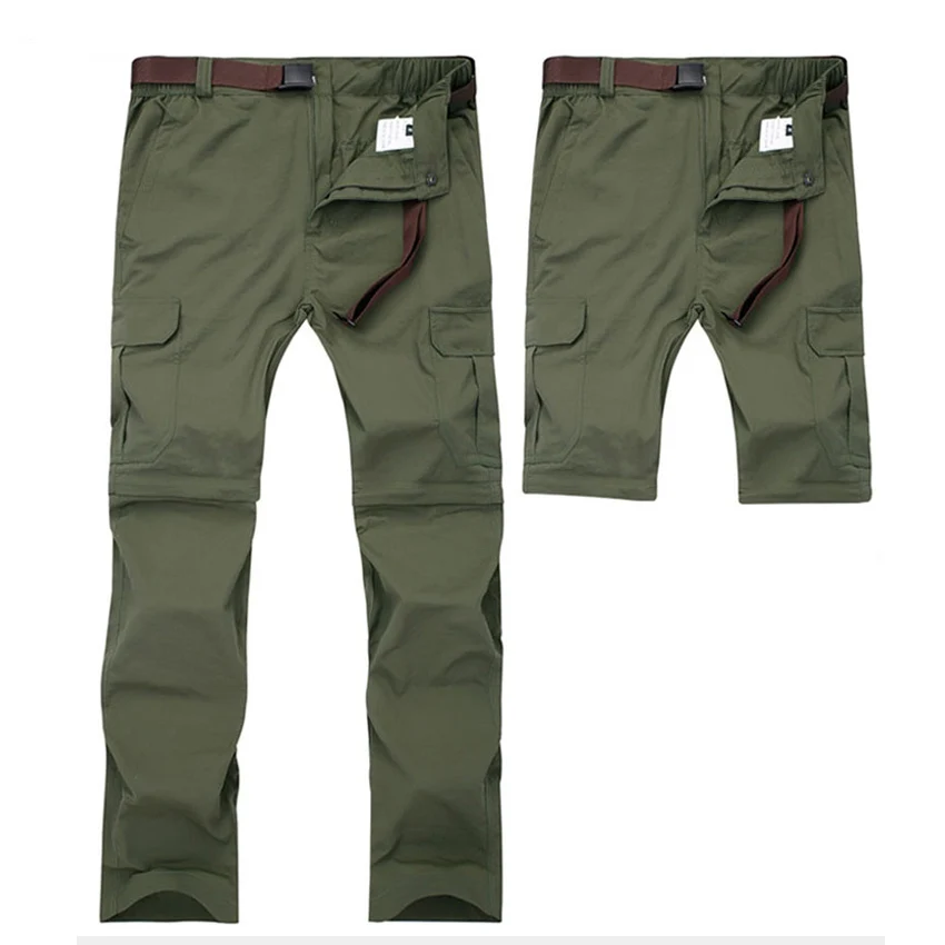 Army Green WindTaste 7XL мужские летние быстросохнущие дышащие походные брюки для спорта на открытом воздухе, походов, кемпинга, рыбалки, съемные мужские брюки KA065 - Цвет: Army Green