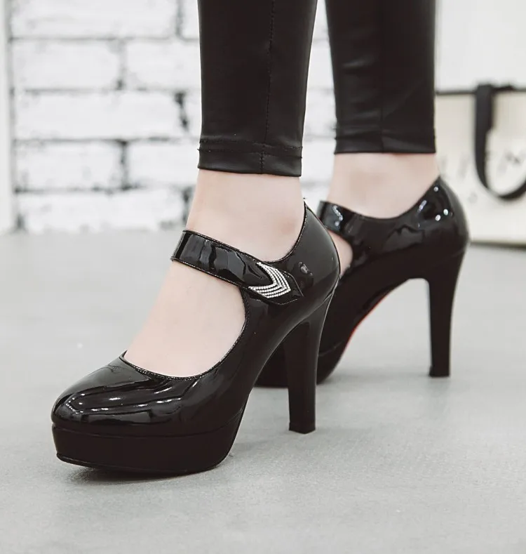 PXELENA/белые женские свадебные туфли Туфли Mary Janes на высокой платформе с