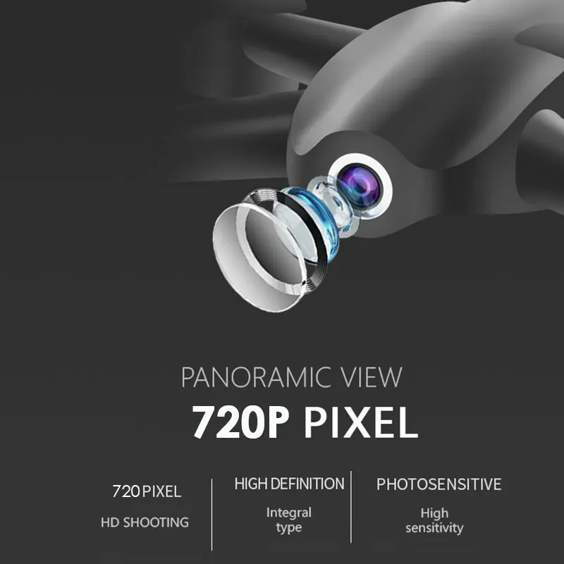 S165 Радиоуправляемый Дрон 2 4 ГГц WIFI FPV HD 720P 18 минут Безголовый режим полета RC