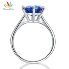 Синее обручальное кольцо в виде павлиньей звезды 3 карата, женское серебряное кольцо CFR8211