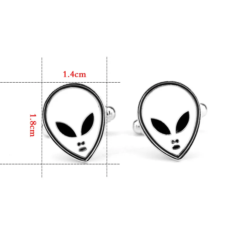 Dongsheng Alien запонки черно-белый эмалированный украшения на шею из рубашка Запонки
