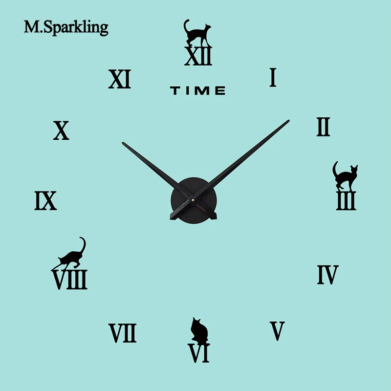 

living room wall clock acrylic animal design bedroom clock DIY digital large wall clock for home unique gifts