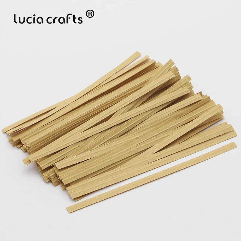 Lucia crafts 200 шт много вариантов крафт-бумаги твист Галстуки упаковка веревка проволочный пояс печенье выпечка сумки уплотнения Упаковка I0803
