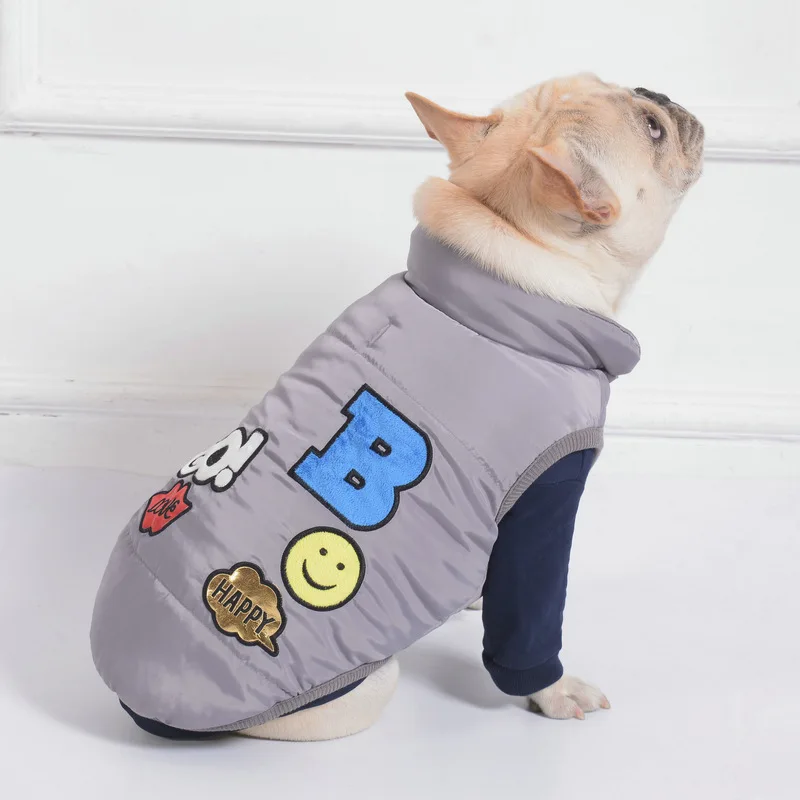 [MPK Dog зимняя одежда] пуховик для французских бульдогов 2 предмета с топом и