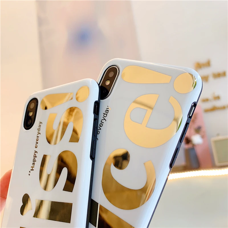 white gold stamping NICE MISS soft shell phone Case For Apple iphone 6 6s 7 8 Plus X XS XR MAX |