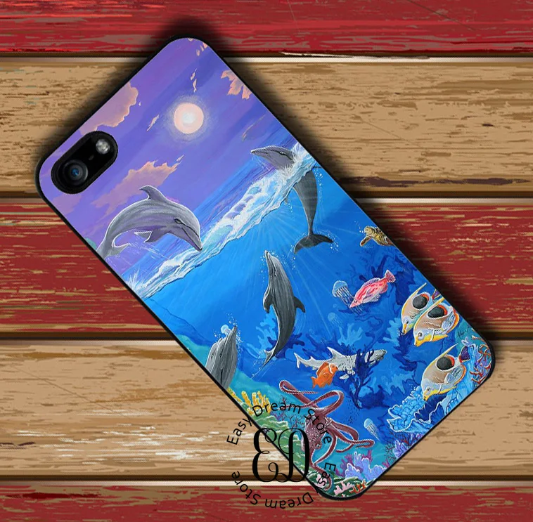 Подводный мир Дельфин чехол для iphone 11 12 pro X XR XS Max 6 7 8 plus Samsung S10 S20 s8 s9 note 9 10|case for