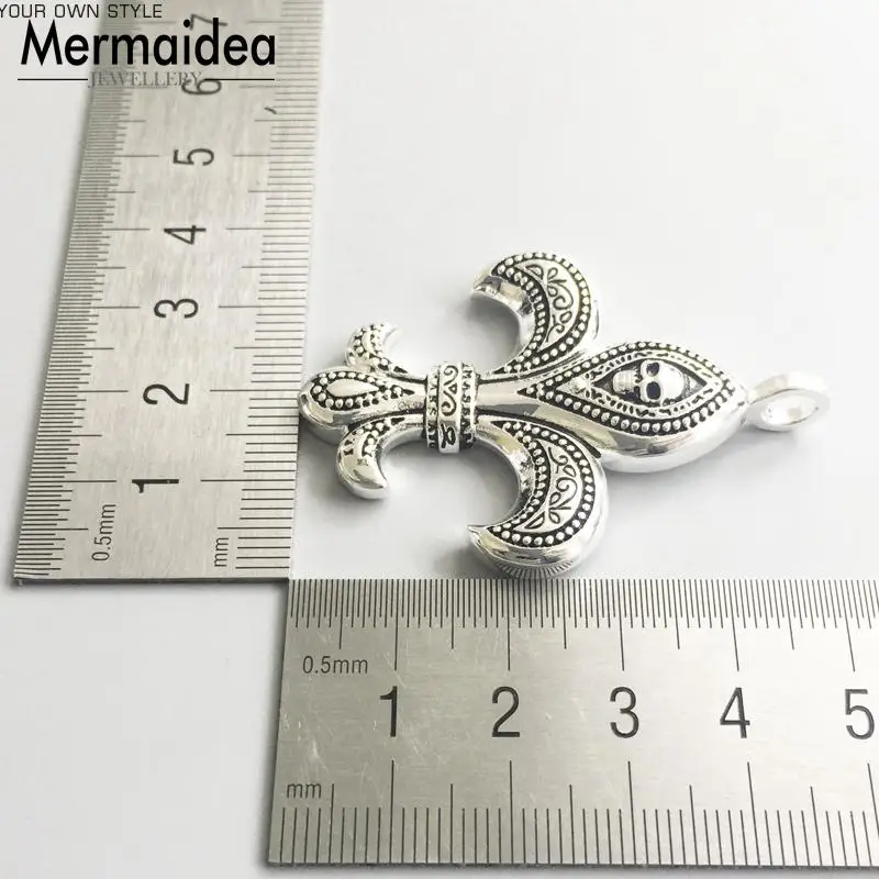Кулон череп Бурбон Лилия Флер де 2020 Новый Модный Ювелирный Стиль Bijoux Панк