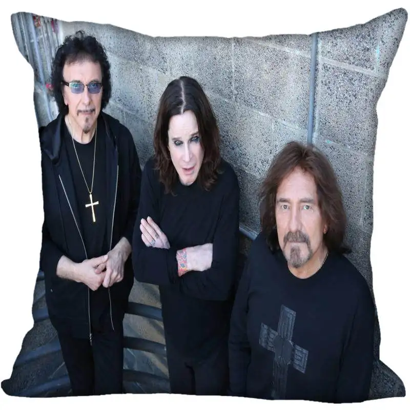 На заказ, черный SABBATH, квадратный чехол для подушки, на заказ, на молнии, для спальни, для дома, чехол для подушки, 1 шт., на заказ, 40x40 см - Цвет: 2
