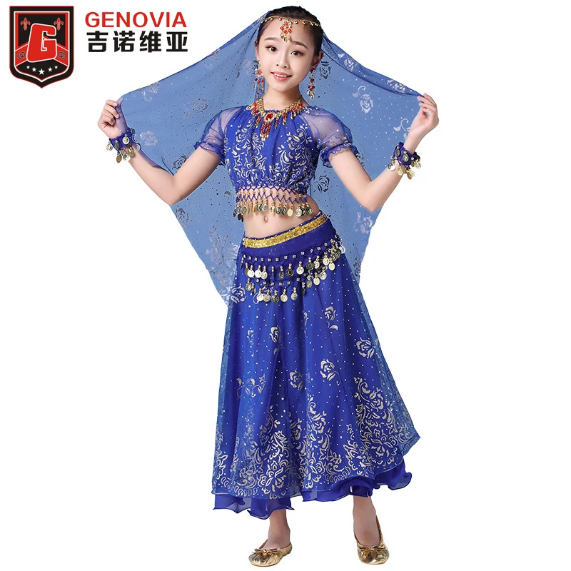 

8pcs Children Belly Dancing Girls Belly Dance Costumes Kid Belly Dance Girls Bollywood Indian Performance Dancewear Clothing Set